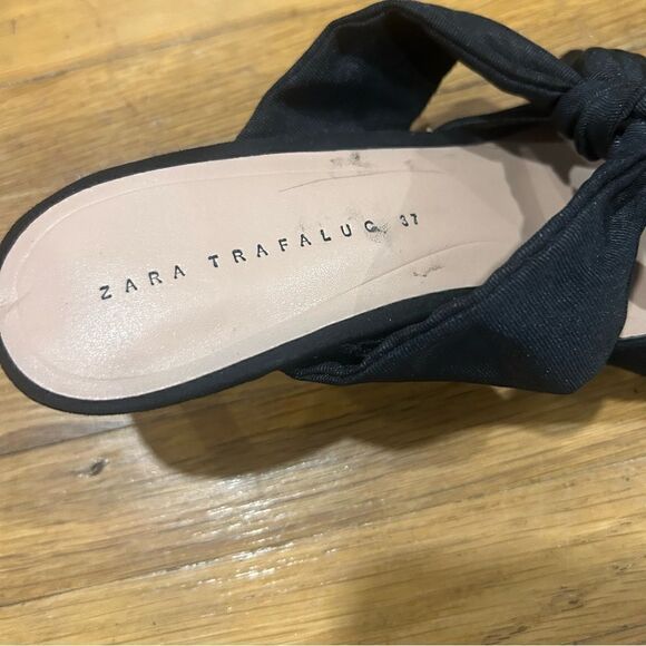 Zara Bow Knotted Kitten Heel Pointed Toe Shoes - Picture 10 of 14